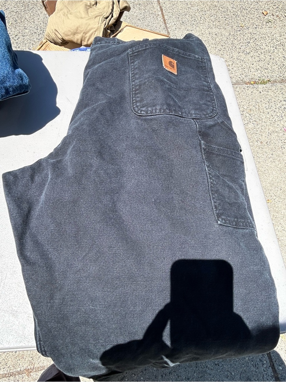 Carhartt Men’s Black Cargo Work Pants with Utility Pockets